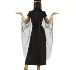 Costume egiziano nero con cintura per donna