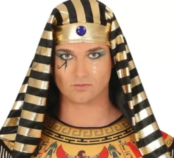 Costume egiziano nero con cintura per uomo
