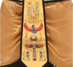 Costume egiziano nero con cintura per uomo
