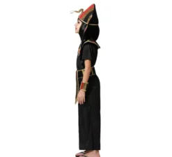 Costume egiziano scuro con copricapo per ragazza