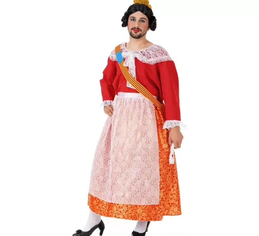 Costume Fallera Mayor rosso per uomo
