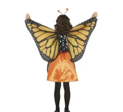 Costume farfalla arancione con dettagli per bambina