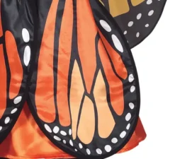 Costume farfalla arancione con dettagli per bambina