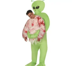 Costume gonfiabile da alieno verde per uomo