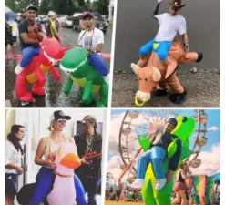 Costume gonfiabile da donna in topless per adulto