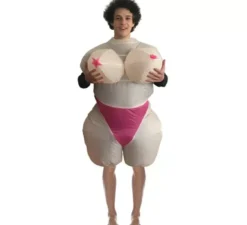 Costume gonfiabile da donna in topless per adulto