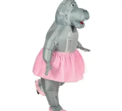 Costume gonfiabile da ippopotamo ballerina per adulto