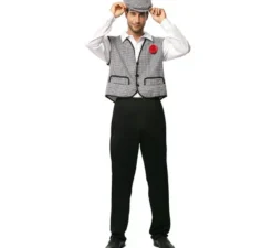 Costume grigio da Chulapo Madrileño con cappello per uomo