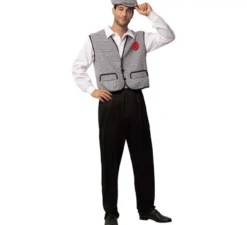 Costume grigio da Chulapo Madrileño con cappello per uomo