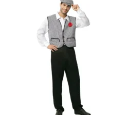 Costume grigio da Chulapo Madrileño con cappello per uomo
