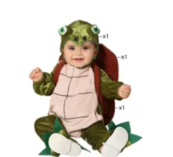 costume guscio di tartaruga con il bambino