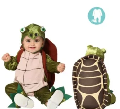 costume guscio di tartaruga con il bambino