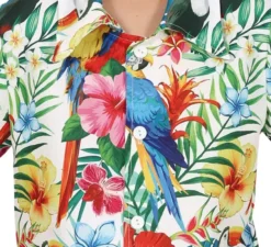Costume hawaiano tropicale bianco per bambino