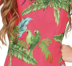 Costume hawaiano tropicale rosa per ragazza