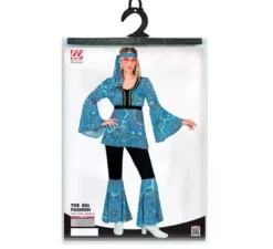 Costume hippie anni '60 mandala blu scuro per donna