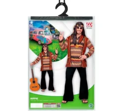 Costume hippie a righe colorate per uomo
