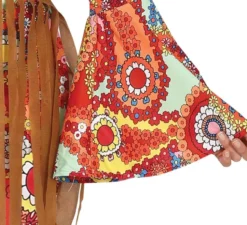 Costume hippie con abito corto per donna