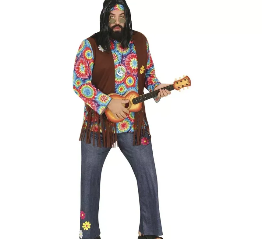 Costume hippie con fiori per uomo