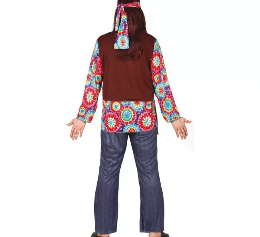 Costume hippie con fiori per uomo