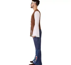 Costume hippie con gilet da uomo