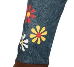 Costume hippie con gilet marrone per bambina