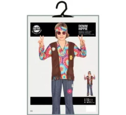 Costume hippie con gilet marrone per bambino