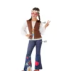 Costume hippie con gilet per bambina