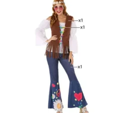 Costume hippie con gilet per donna