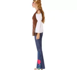 Costume hippie con gilet per donna