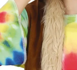Costume hippie con vestito multicolore per bambina