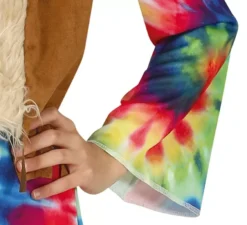 Costume hippie con vestito multicolore per bambina