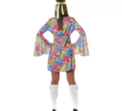 Costume hippie flower power per una donna