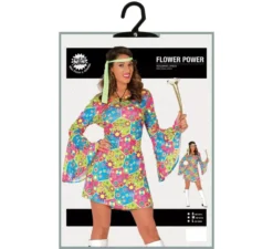 Costume hippie flower power per una donna