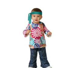 Costume hippie mandala stampato anni '80 per bambino