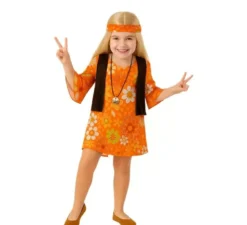 Costume hippy con fiori per bambina