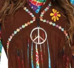 Costume Hippy con gilet per donna