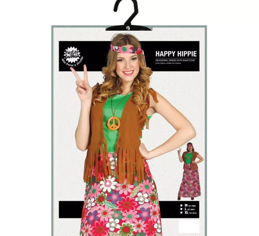 Costume hippy felice per una donna