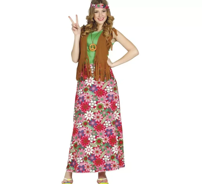 Costume hippy felice per una donna