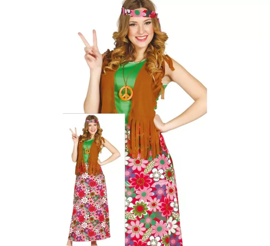 Costume hippy felice per una donna