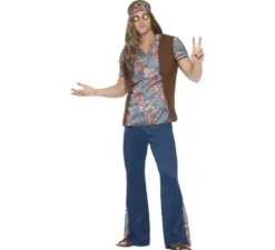 Costume hippy multicolore per un uomo