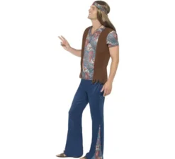 Costume hippy multicolore per un uomo