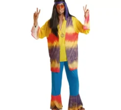 Costume hippy multicolor per uomo