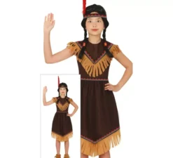 Costume India marrone scuro per bambine