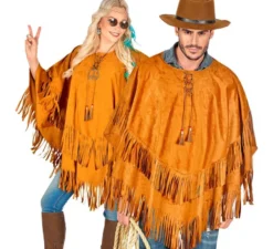 Costume indiano marrone o poncho per adulti