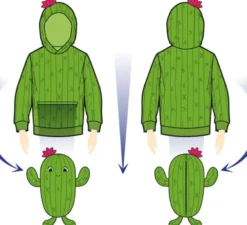 Costume in felpa di peluche Carmen Cactus per adulto