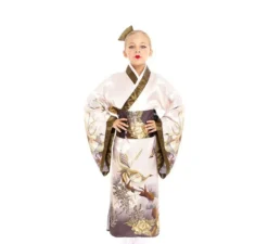 Costume Kimono giapponese tradizionale color pastello per ragazza