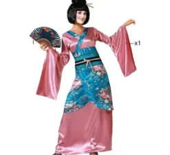 Costume kimono rosa da donna cinese per donna