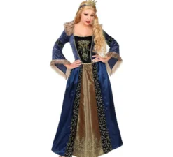 Costume lungo da regina medievale per donna
