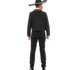 Costume Mariachi Charro nero e oro da uomo
