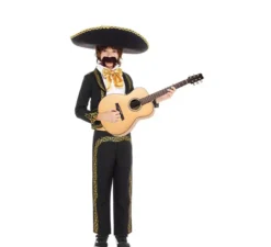 Costume Mariachi Charro nero e oro per bambino